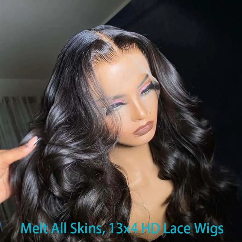 Invisible HD 13x4 Lace Front Wig Body Wave Real Human Hair Transparent Lace