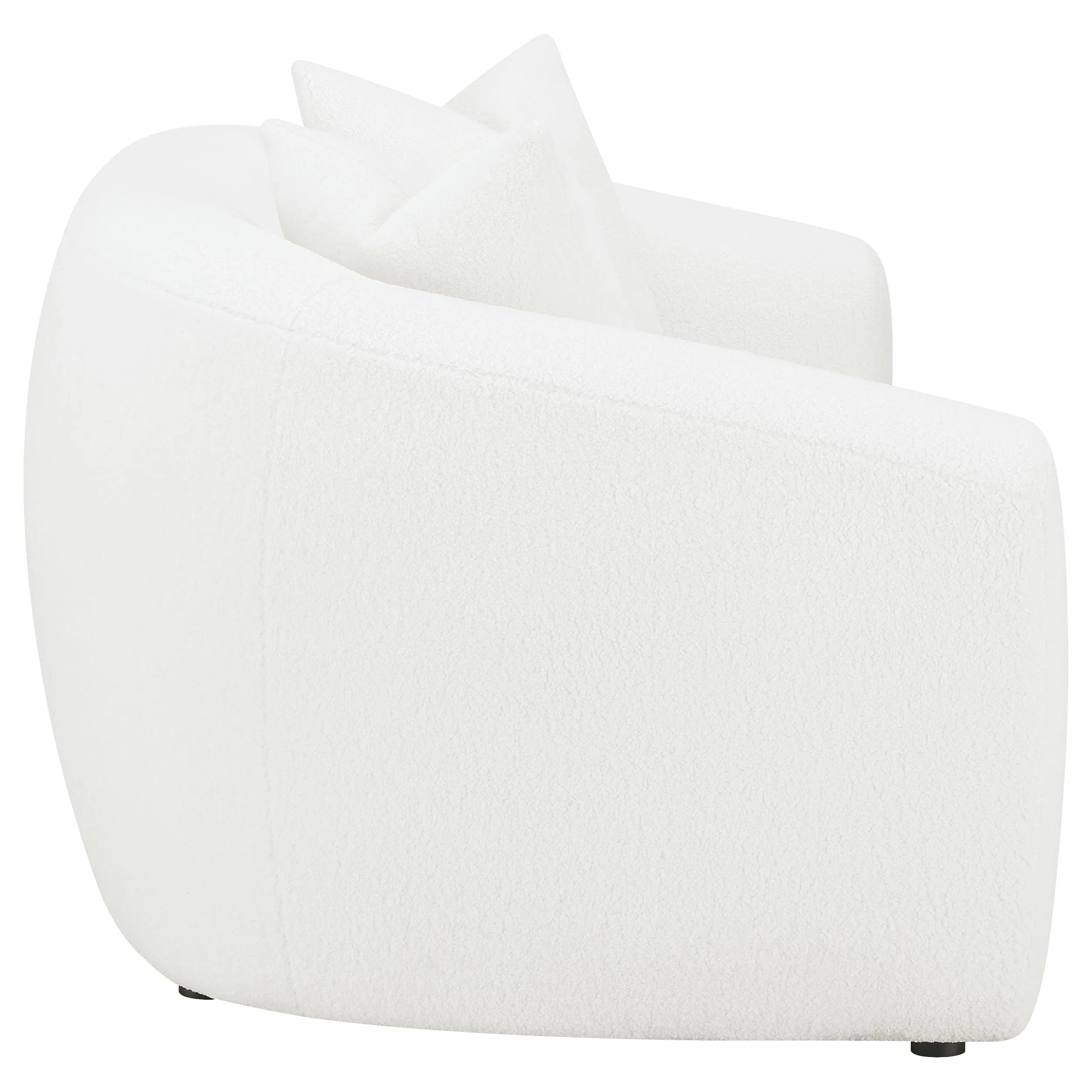 Isabella Faux Sheepskin Upholstered Loveseat Natural