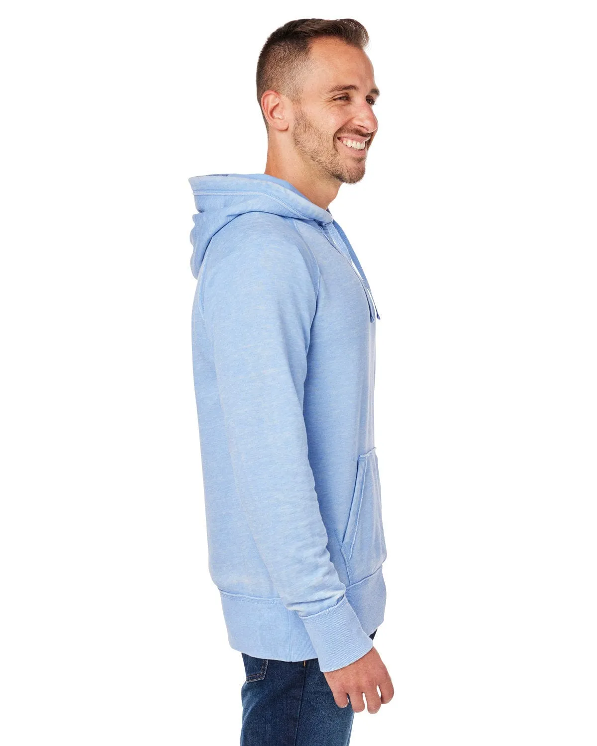 J America Vintage Zen Fleece Pullover Hood | Chambray