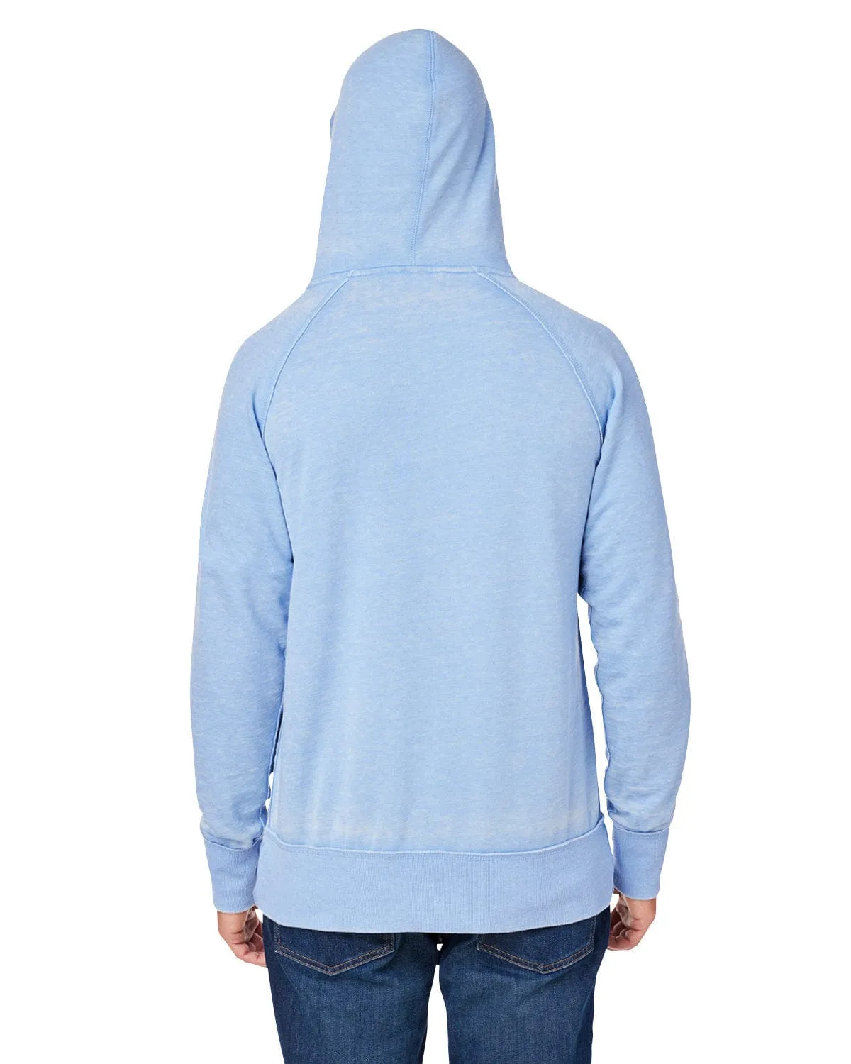 J America Vintage Zen Fleece Pullover Hood | Chambray