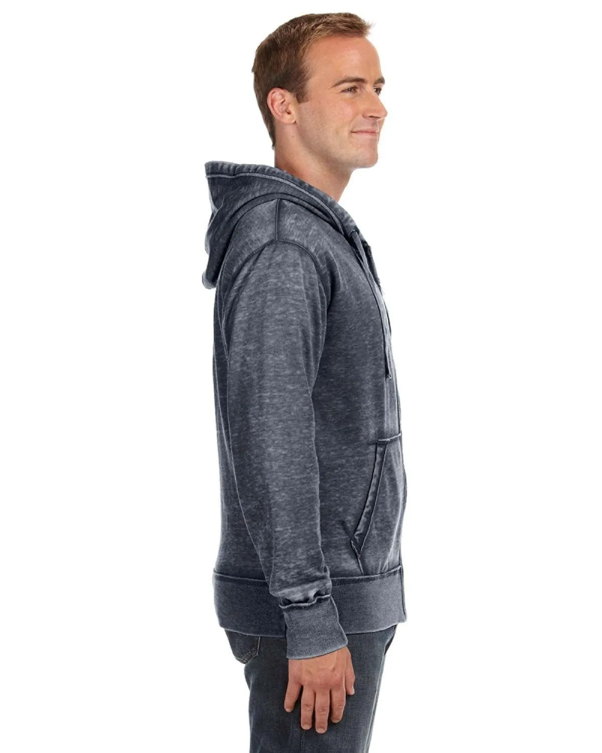 J America Vintage Zen Full-Zip Fleece Hoodie | Vintage Navy