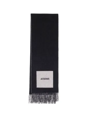 Jacquemus l'Echarpe Rond Carre in Multi-Black