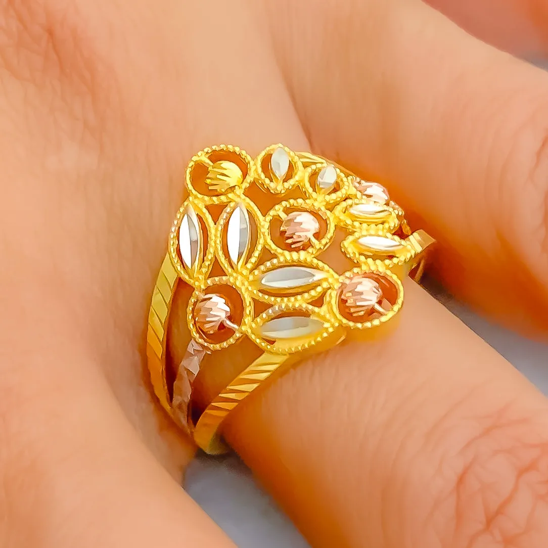 Jazzy Graceful 22k Gold Ring