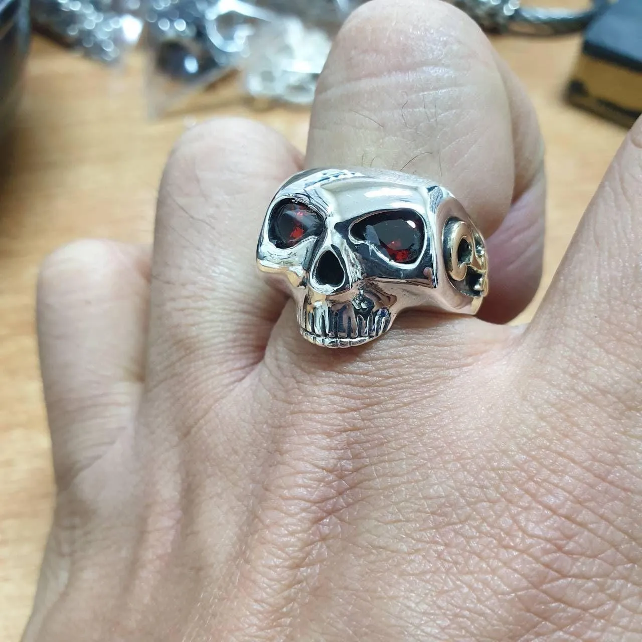 Johnny Depp Sterling Silver Skull Ring