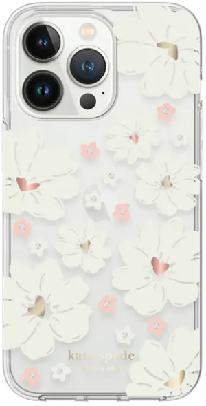 Kate Spade NY - Protective Hardshell Case for iPhone 14 - Classic Peony