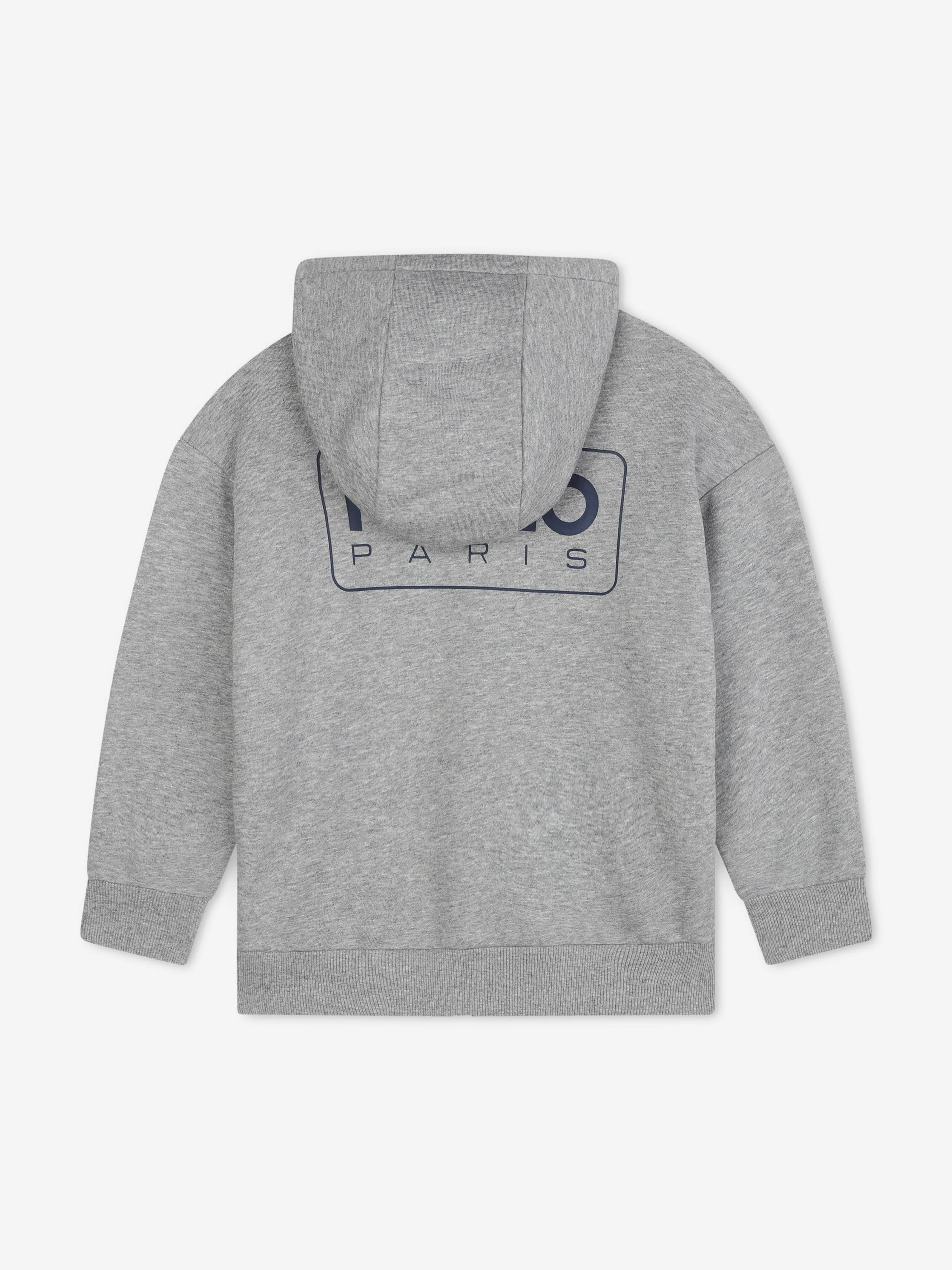 KENZO Boys Logo Zip Up Top in Grey