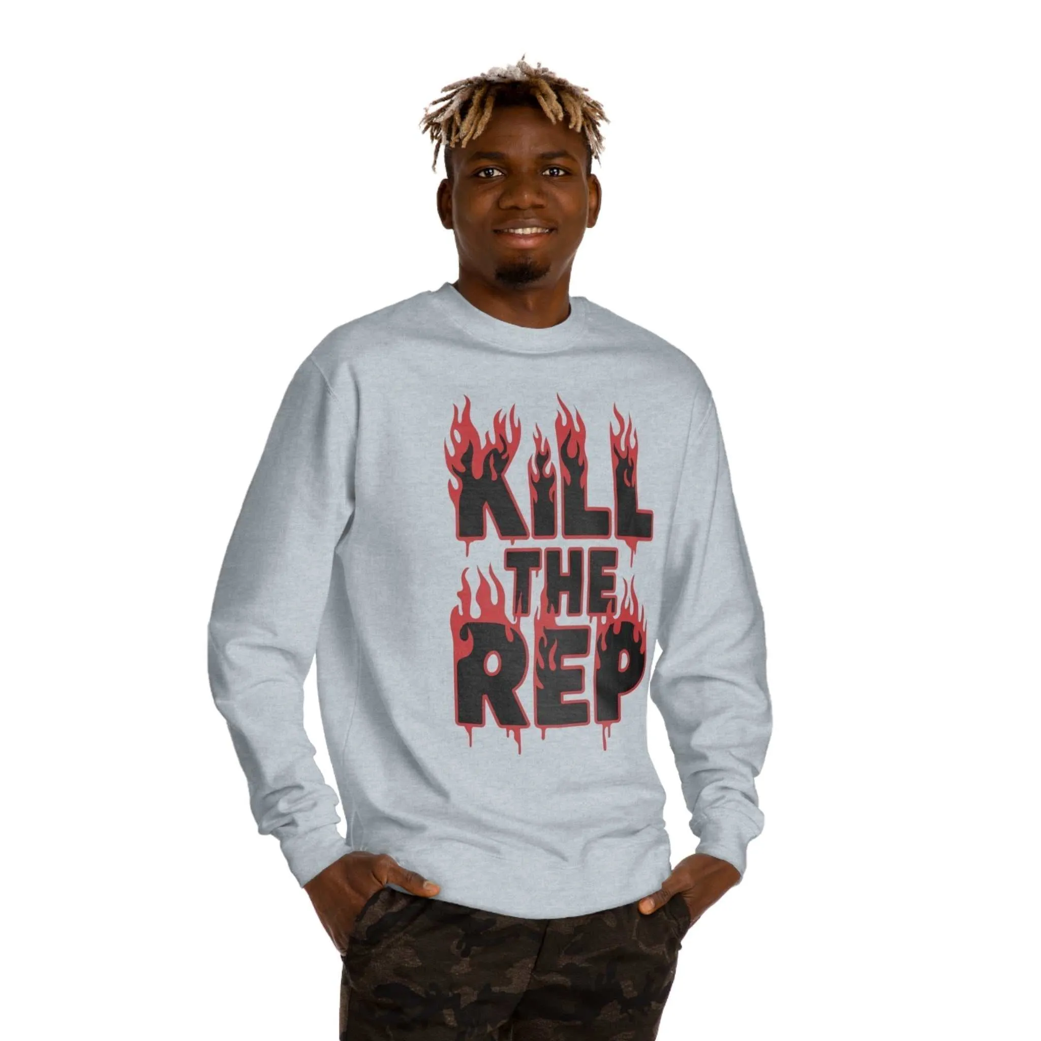 Kill the Rep Unisex Crew Neck Sweatshirt | Bold and Edgy Sweatshirt for Fitness Enthusiasts