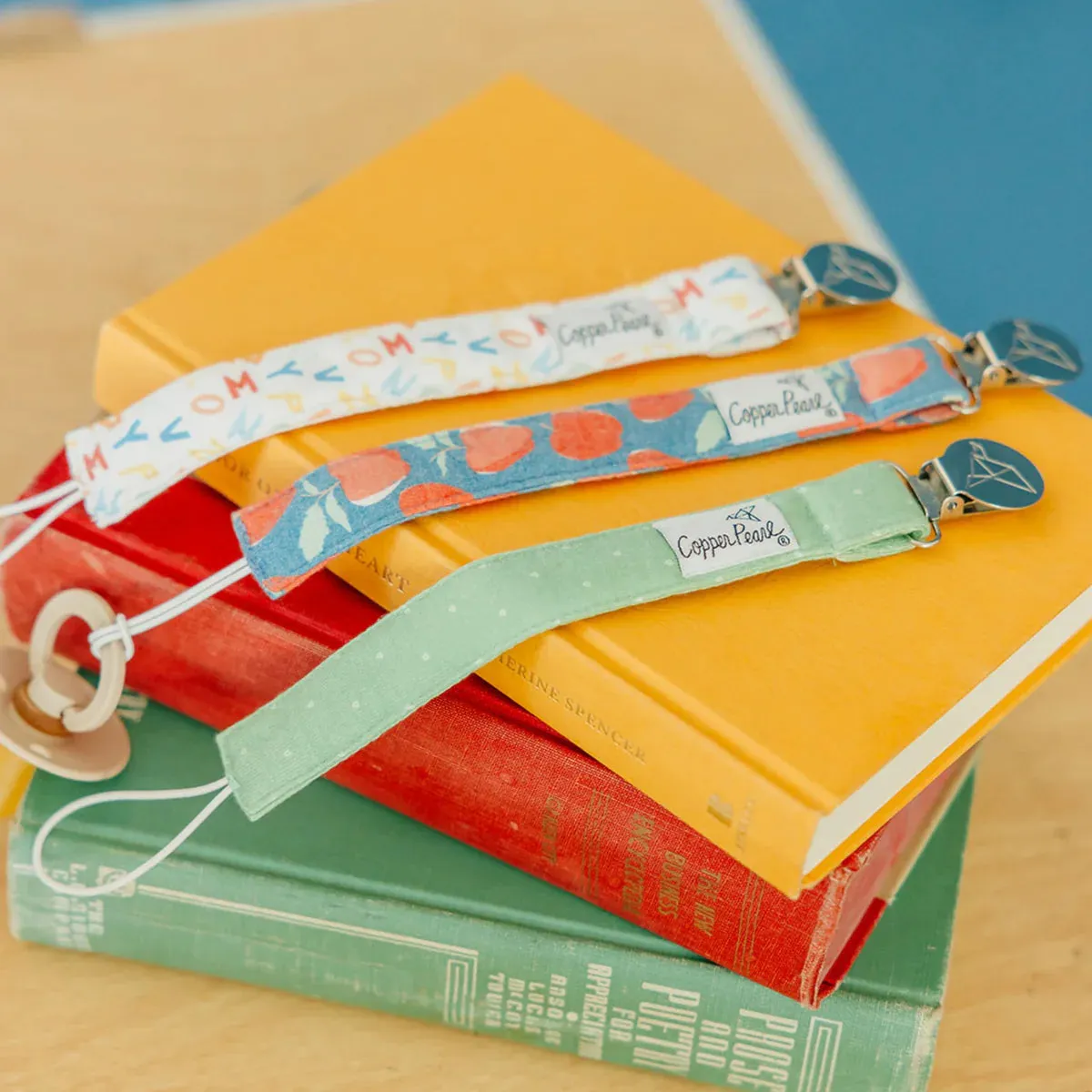 Knit Binky Clip 3 Pack- Teacher