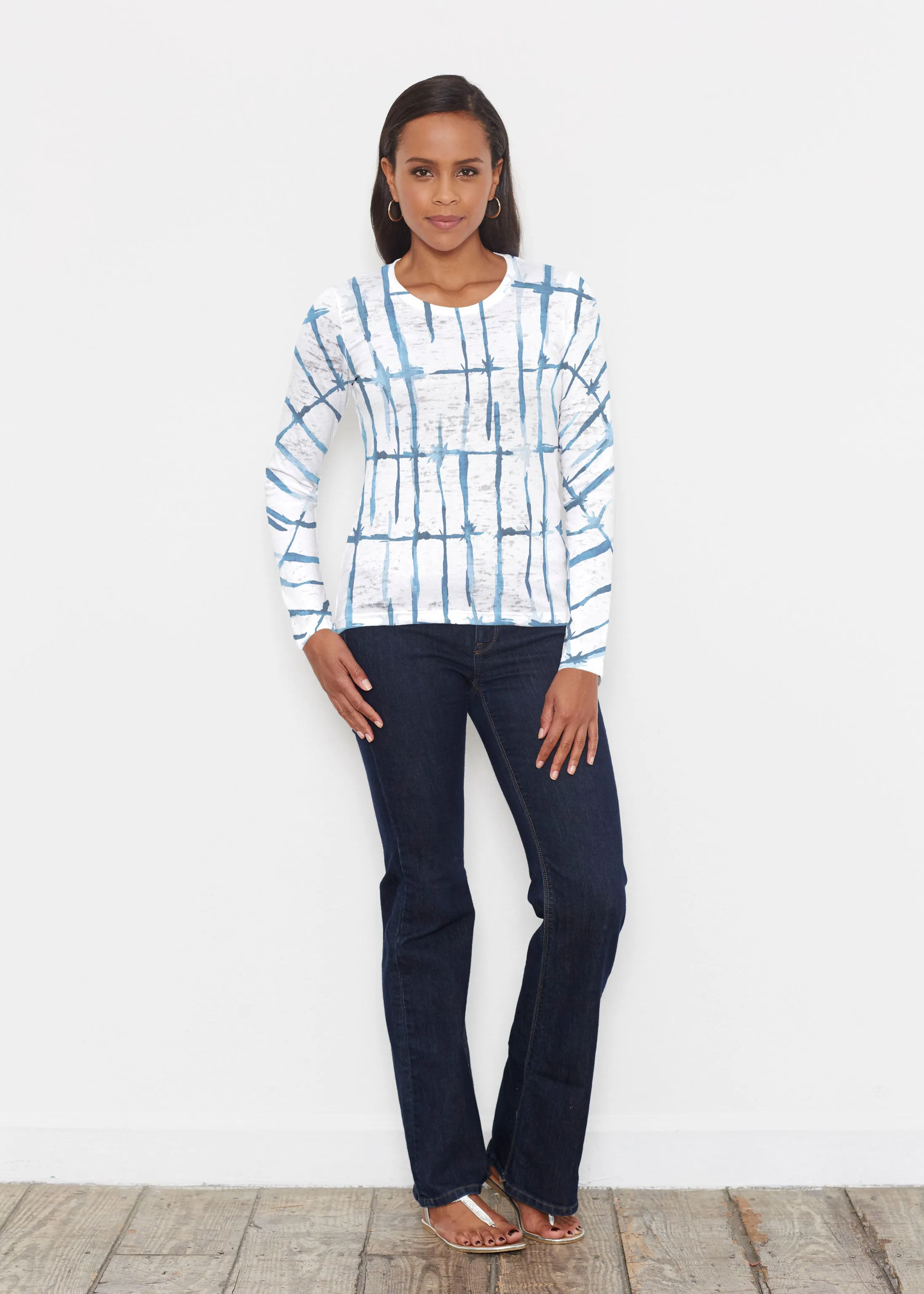 Knotted Tie Dye (7844) ~ Signature Long Sleeve Crew Shirt