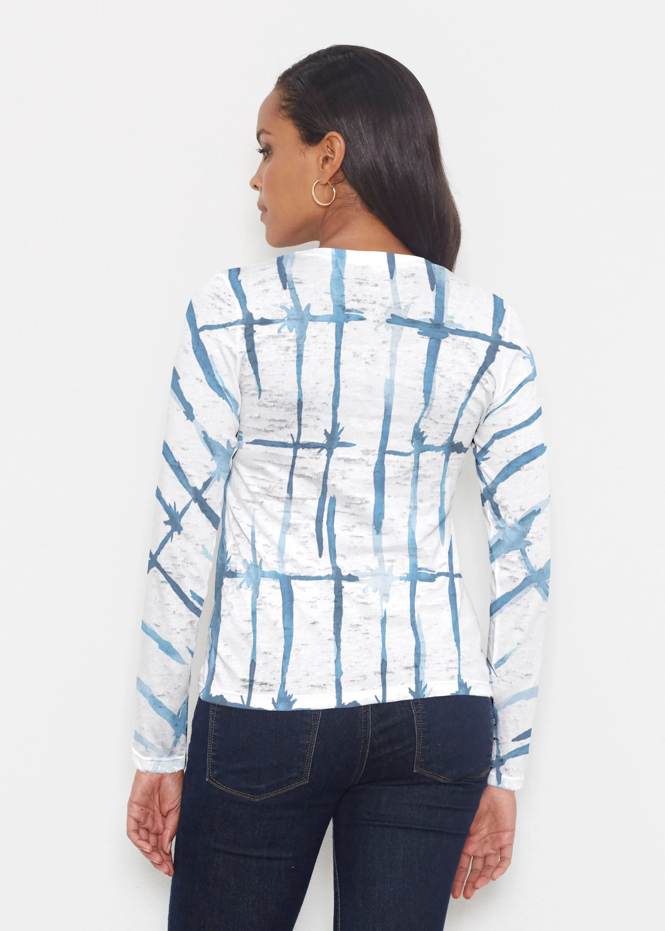Knotted Tie Dye (7844) ~ Signature Long Sleeve Crew Shirt