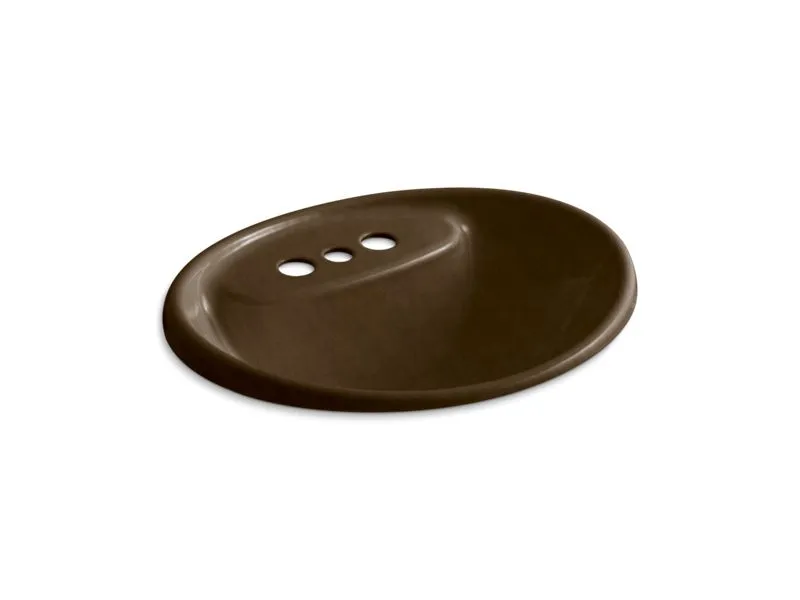 KOHLER K-2839-4 Tides Drop-in bathroom sink with 4" centerset faucet holes