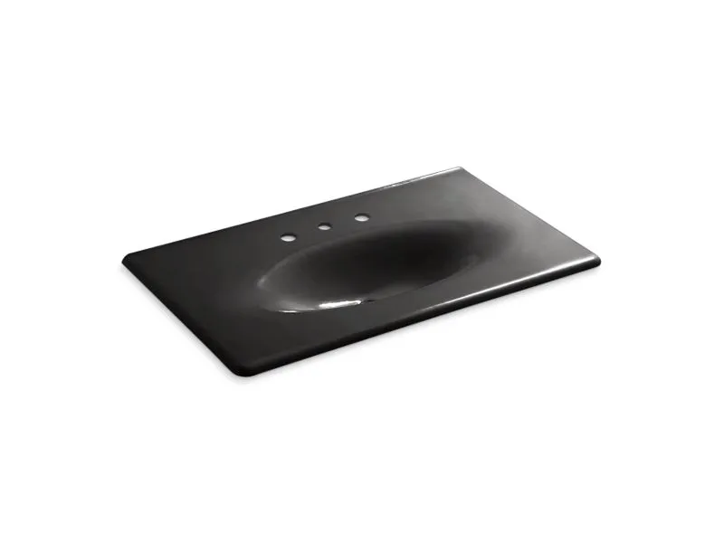 KOHLER K-3051-8 Iron/Impressions 37" Enameled cast iron vanity top with integrated oval sink