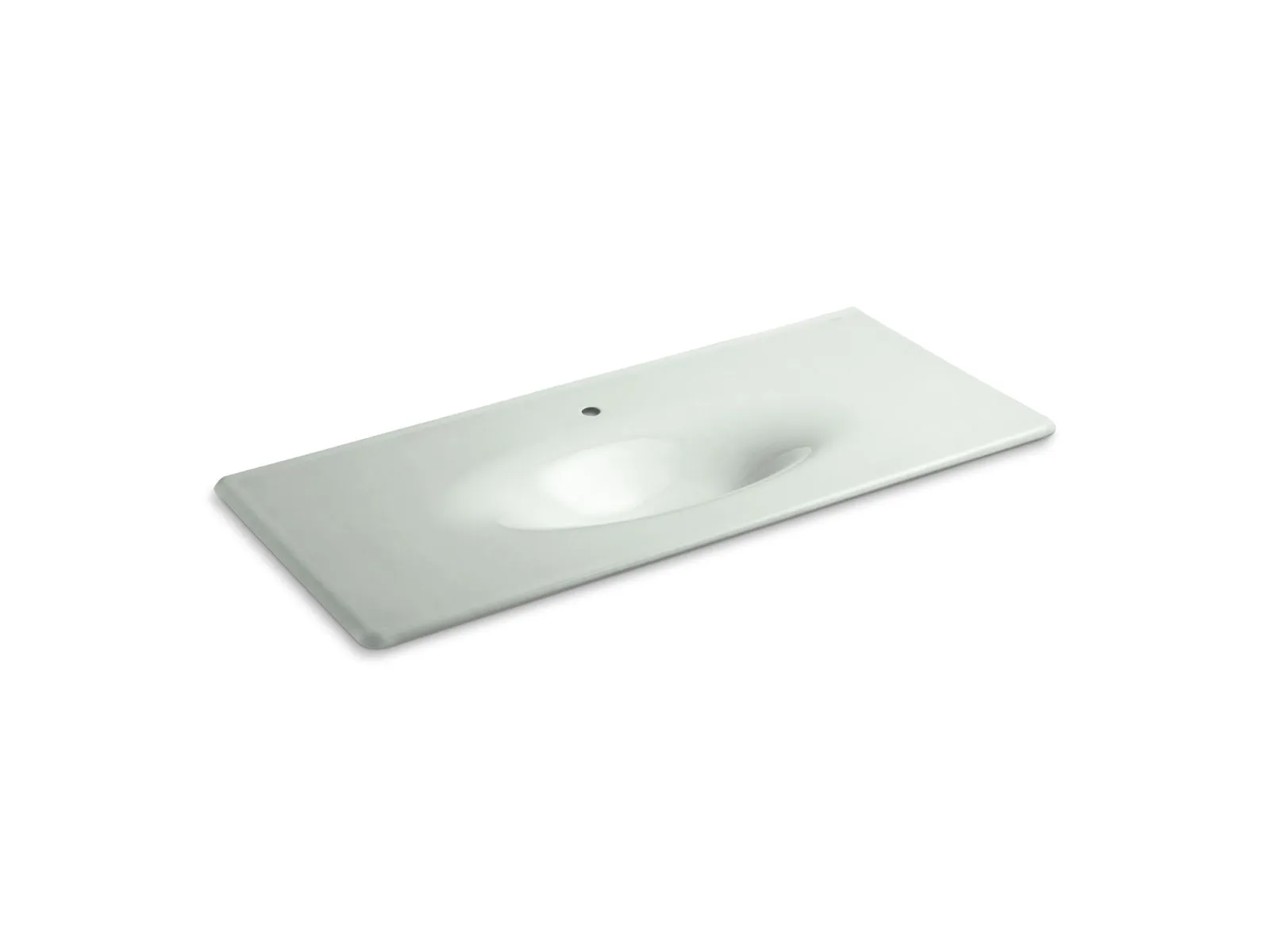 KOHLER K-3053-1 Iron/Impressions 49" Enameled cast iron vanity top with integrated oval sink