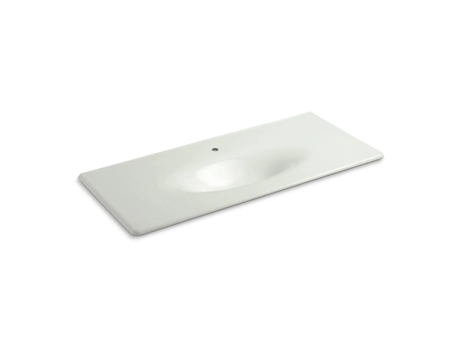 KOHLER K-3053-1 Iron/Impressions 49" Enameled cast iron vanity top with integrated oval sink