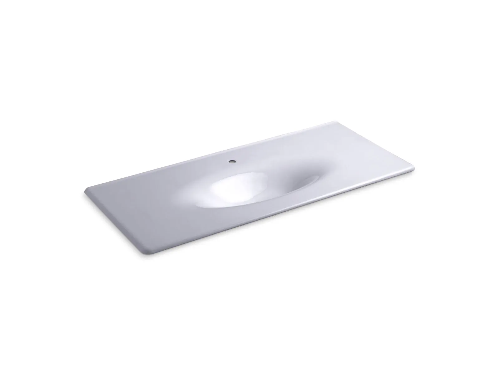 KOHLER K-3053-1 Iron/Impressions 49" Enameled cast iron vanity top with integrated oval sink