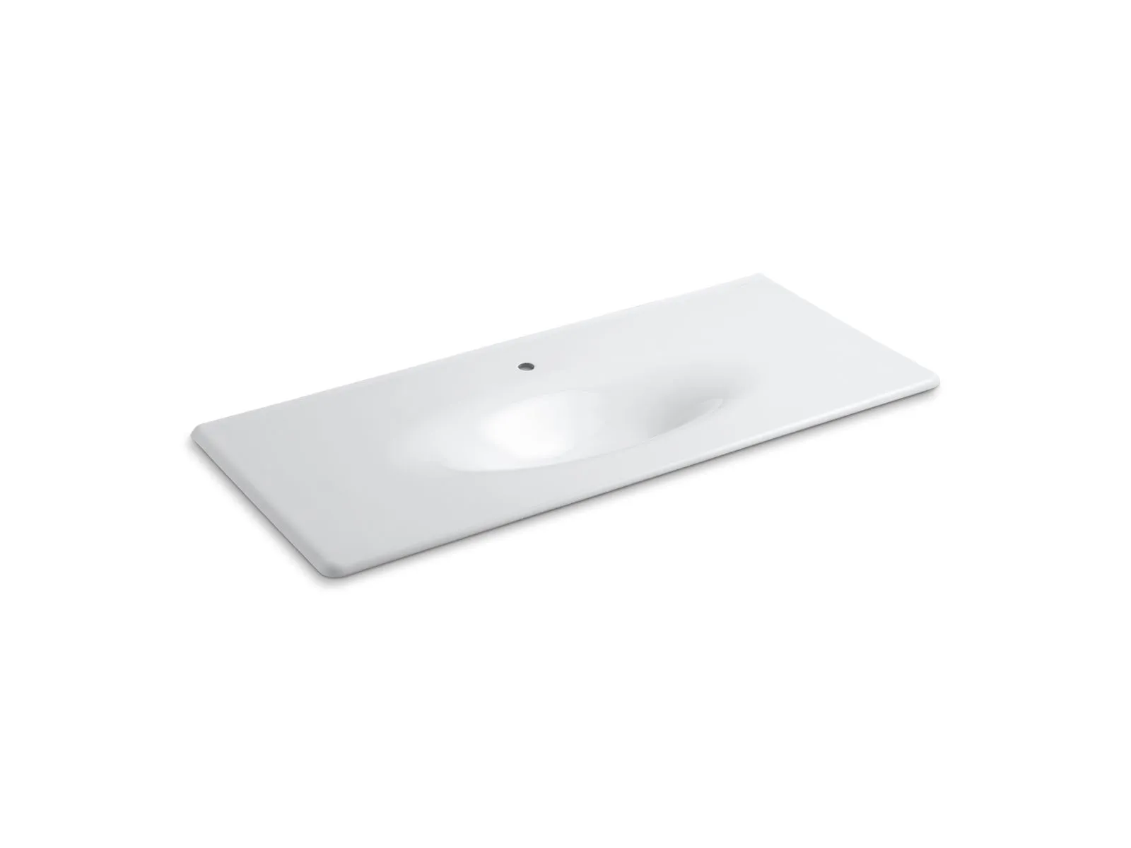 KOHLER K-3053-1 Iron/Impressions 49" Enameled cast iron vanity top with integrated oval sink