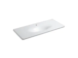 KOHLER K-3053-1 Iron/Impressions 49" Enameled cast iron vanity top with integrated oval sink