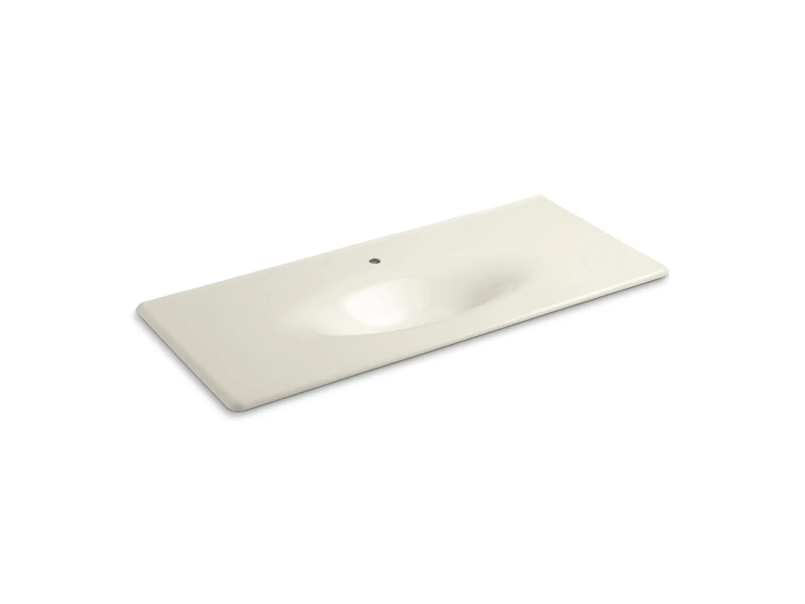 KOHLER K-3053-1 Iron/Impressions 49" Enameled cast iron vanity top with integrated oval sink