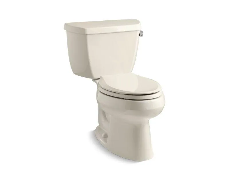 KOHLER K-3575-RA Wellworth Classic Two-piece elongated 1.28 gpf toilet with right-hand trip lever