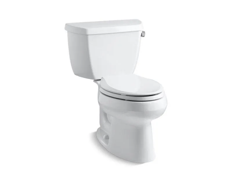 KOHLER K-3575-RA Wellworth Classic Two-piece elongated 1.28 gpf toilet with right-hand trip lever
