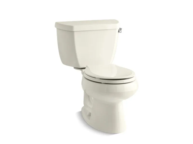 KOHLER K-3577-TR Wellworth Classic Two-piece round-front 1.28 gpf toilet with right-hand trip lever and tank cover locks