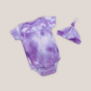 Lada Organic Tie Dye Baby Bodysuit   Hat