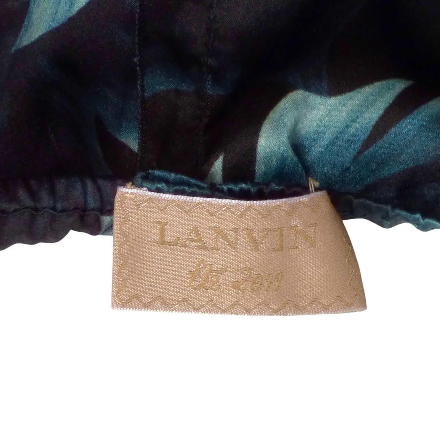 LANVIN- 2011 Silk Print Sarong Style Dress, Size 10