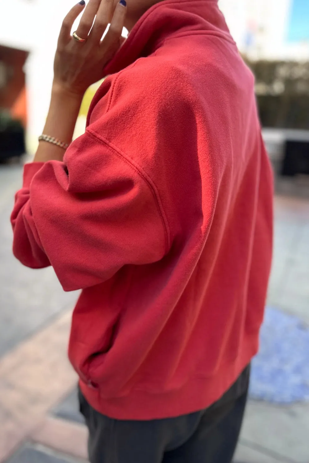 Le Bon Shoppe - French Terry Noah Top (Coral Red)