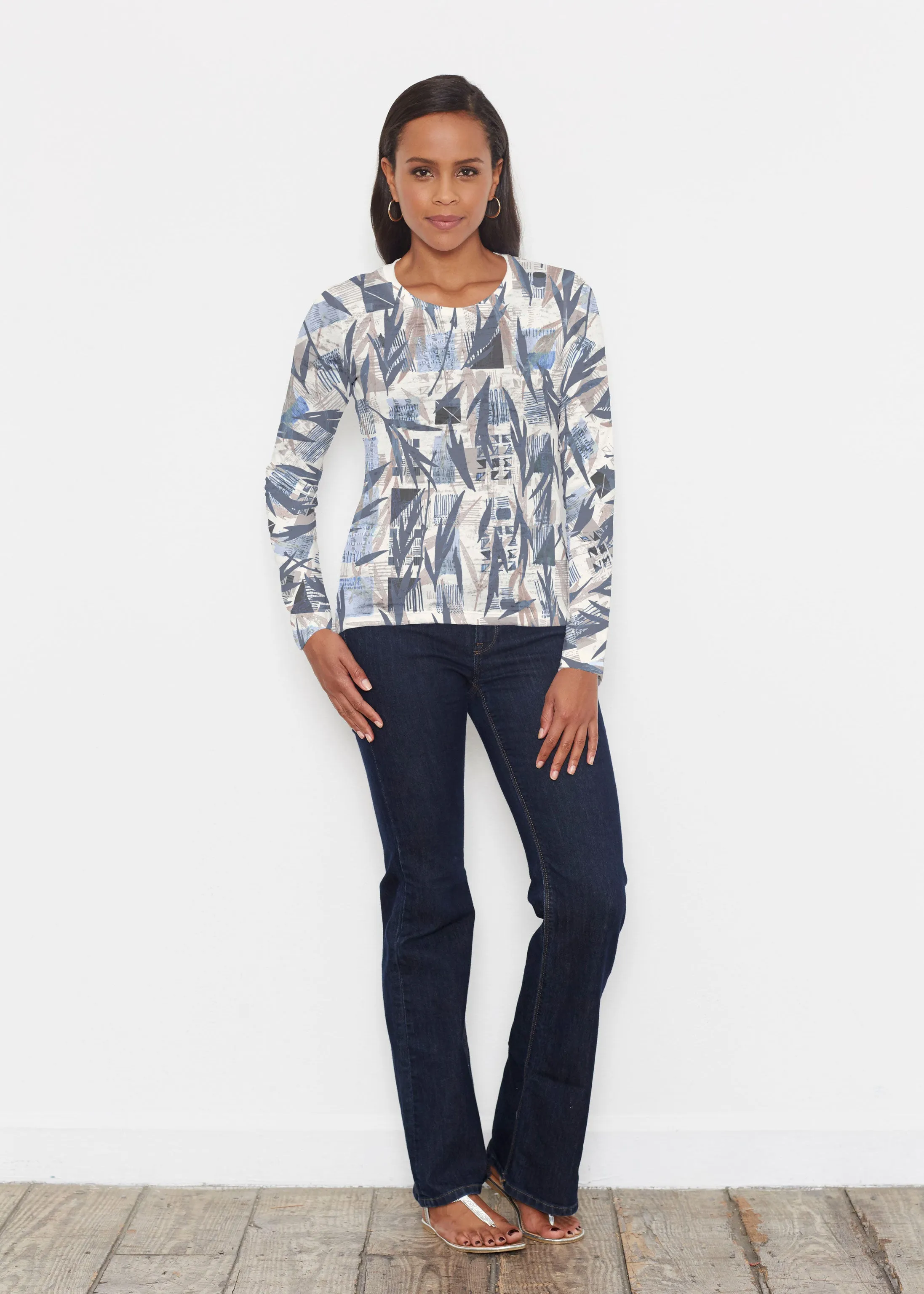 Leaves of Geo (7870) ~ Signature Long Sleeve Crew Shirt