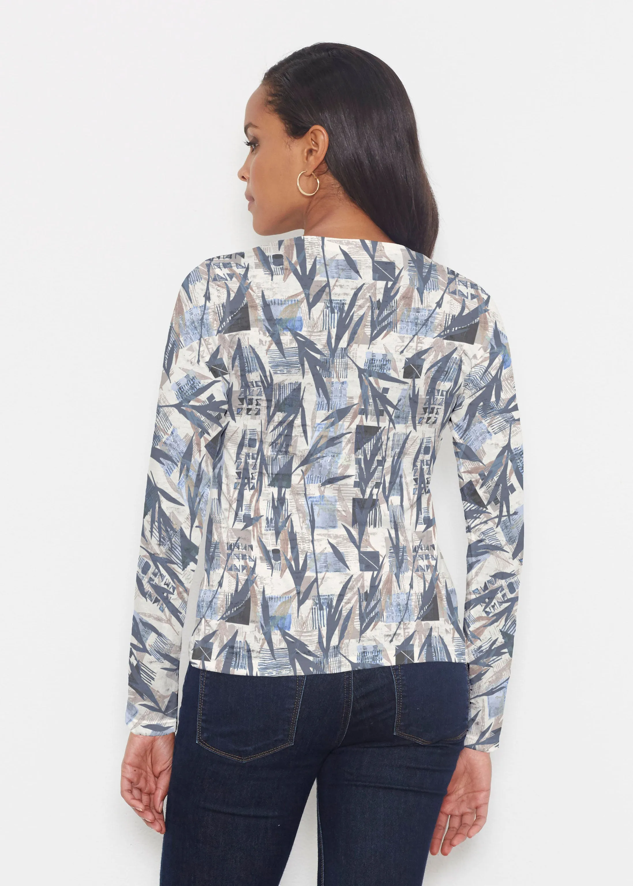 Leaves of Geo (7870) ~ Signature Long Sleeve Crew Shirt