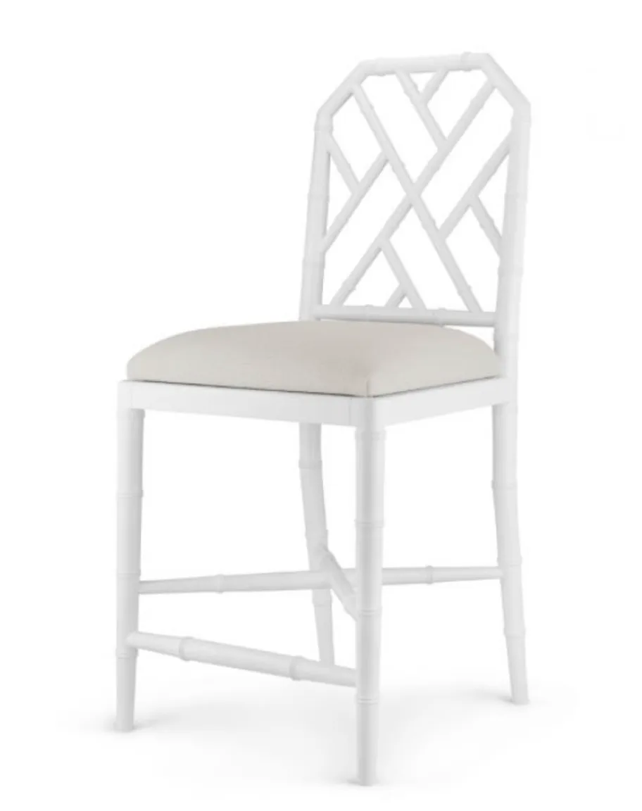 Leila Chippendale Counter Stool - Eggshell White