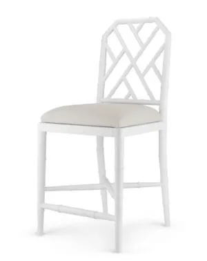 Leila Chippendale Counter Stool - Eggshell White