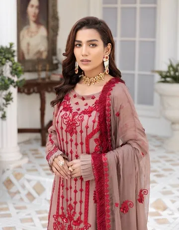 LF - 407 | Emaan Adeel Le Festa Premium Formals Vol 4 |  Unstitched Embroidered Chiffon Suits