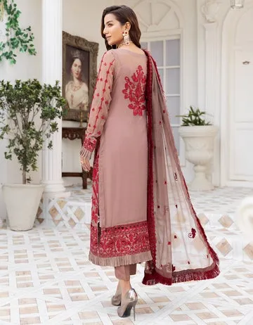 LF - 407 | Emaan Adeel Le Festa Premium Formals Vol 4 |  Unstitched Embroidered Chiffon Suits