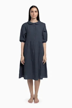 Linen Avra Dress-Stormy Blue