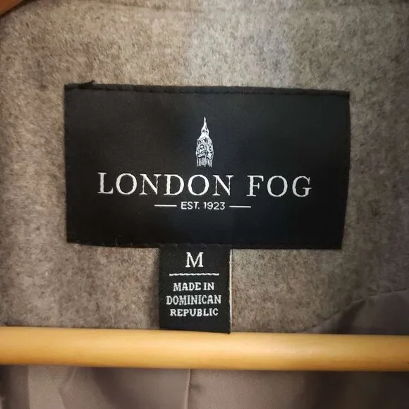 London Fog Wool-blend Jacket Women's Medium, Beige, Plaid Scarf Warm Winter Fall