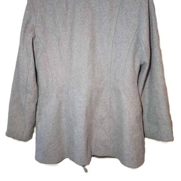 London Fog Wool-blend Jacket Women's Medium, Beige, Plaid Scarf Warm Winter Fall