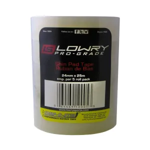 Lowry Sports Pro-Grade Clear Hockey Sock Tape – 5 Pack (Small Roll)