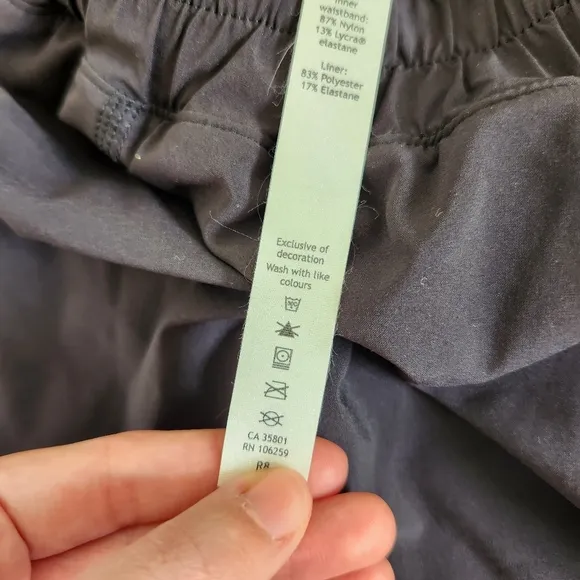 Lululemon Track That Black Shorts 5&quot; Size 4