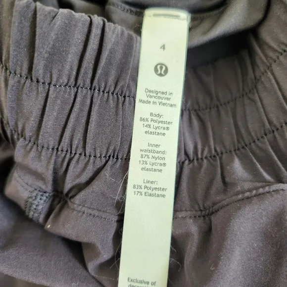 Lululemon Track That Black Shorts 5&quot; Size 4