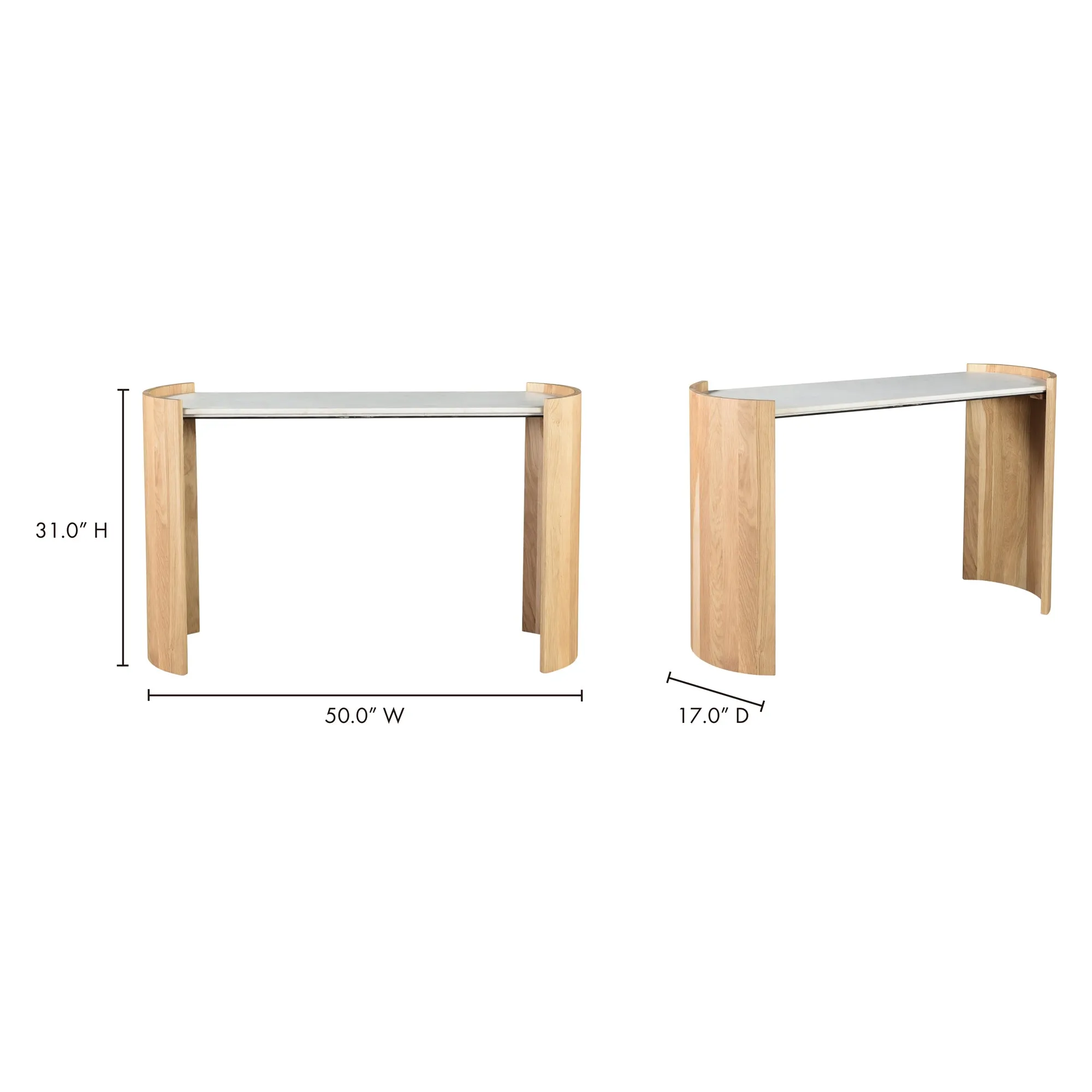Lunar Oak Console Table