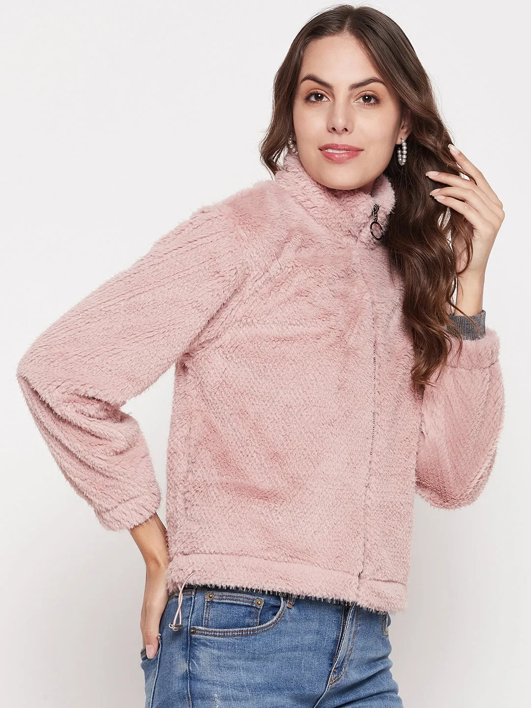 Madame Blush Fluffy-Knit Sweatshirt