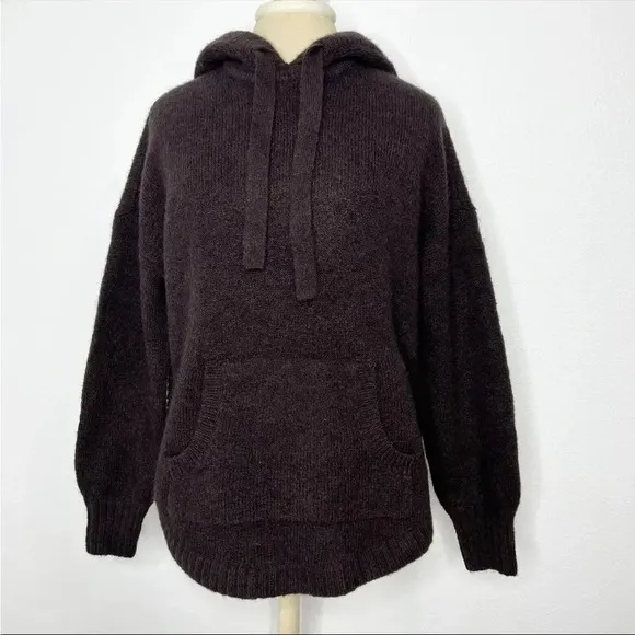 Madewell Wilmington Alpaca Wool Blend Hoodie Sweater in Heather Raisin
