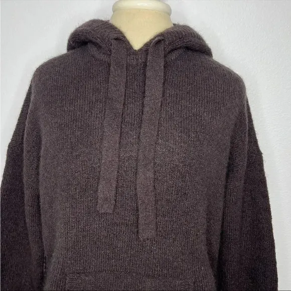 Madewell Wilmington Alpaca Wool Blend Hoodie Sweater in Heather Raisin