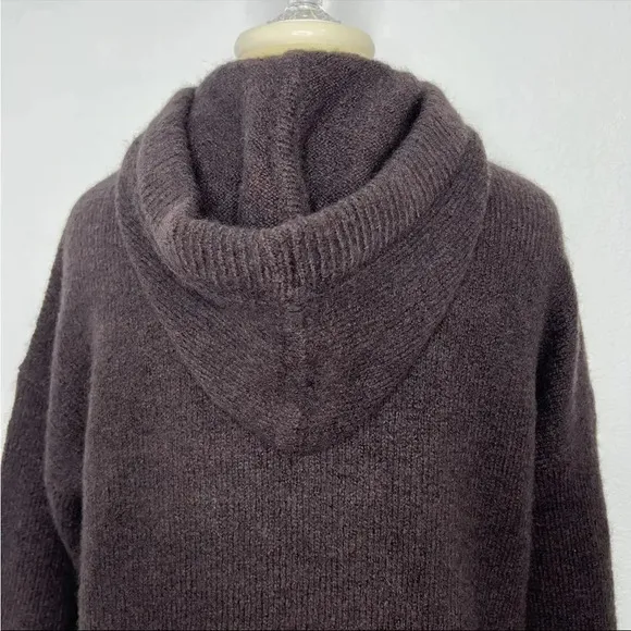 Madewell Wilmington Alpaca Wool Blend Hoodie Sweater in Heather Raisin