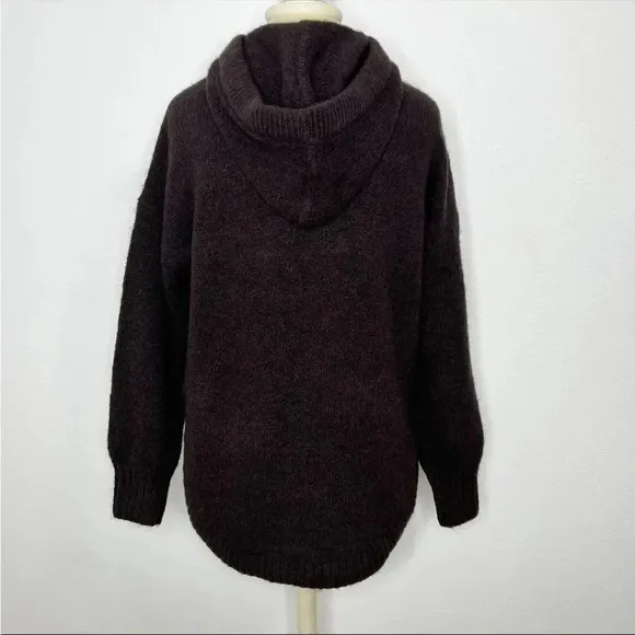 Madewell Wilmington Alpaca Wool Blend Hoodie Sweater in Heather Raisin
