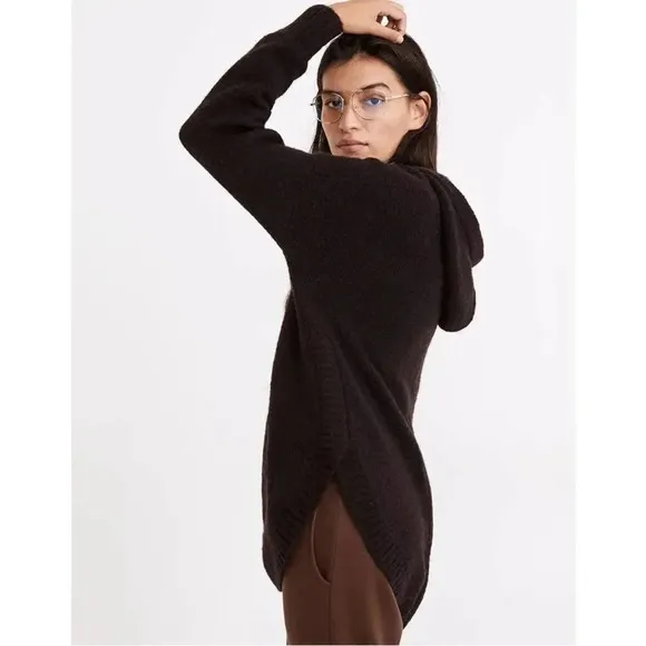 Madewell Wilmington Alpaca Wool Blend Hoodie Sweater in Heather Raisin