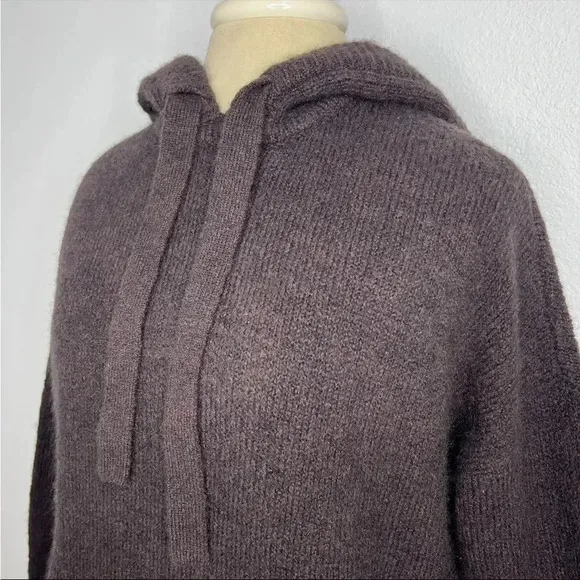 Madewell Wilmington Alpaca Wool Blend Hoodie Sweater in Heather Raisin