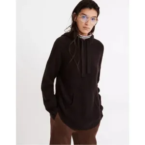 Madewell Wilmington Alpaca Wool Blend Hoodie Sweater in Heather Raisin