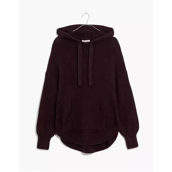 Madewell Wilmington Alpaca Wool Blend Hoodie Sweater in Heather Raisin